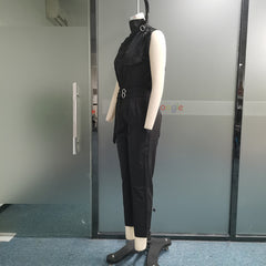 Slimming Blouse Set with Waist Belt and Matching Pants