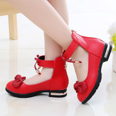 Black Korean Soft Sole Princess Shoes For Children And Girls