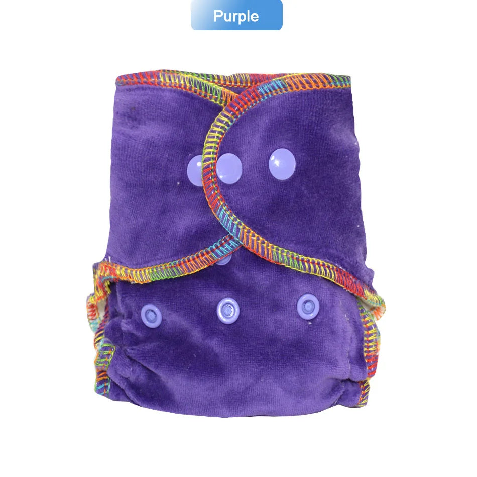EezKoala Eco-Friendly Newborn Bamboo Velour Fitted  Cloth Diaper  Reusable Tiny AI2 Baby AIO Diaper Washable Fit 2.5-5kg Baby
