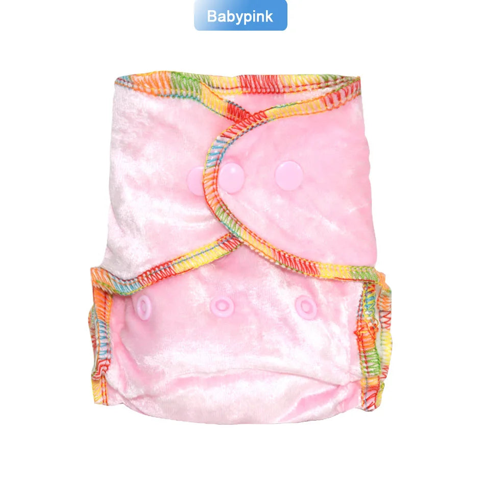 EezKoala Eco-Friendly Newborn Bamboo Velour Fitted  Cloth Diaper  Reusable Tiny AI2 Baby AIO Diaper Washable Fit 2.5-5kg Baby