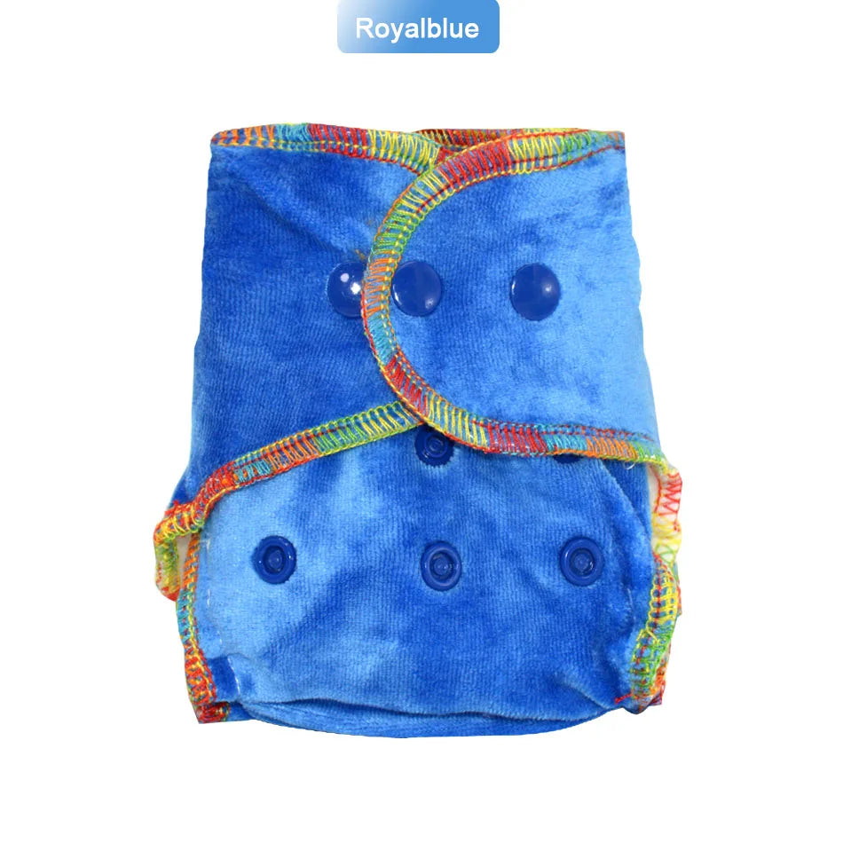 EezKoala Eco-Friendly Newborn Bamboo Velour Fitted  Cloth Diaper  Reusable Tiny AI2 Baby AIO Diaper Washable Fit 2.5-5kg Baby
