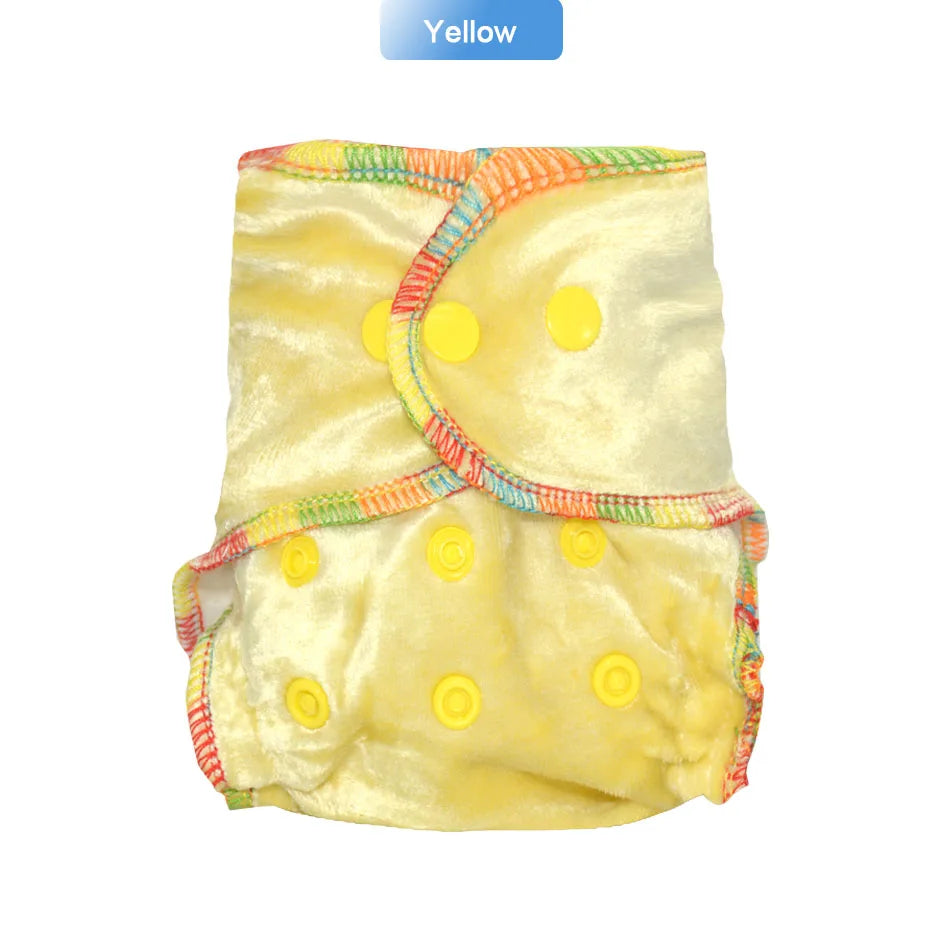 EezKoala Eco-Friendly Newborn Bamboo Velour Fitted  Cloth Diaper  Reusable Tiny AI2 Baby AIO Diaper Washable Fit 2.5-5kg Baby