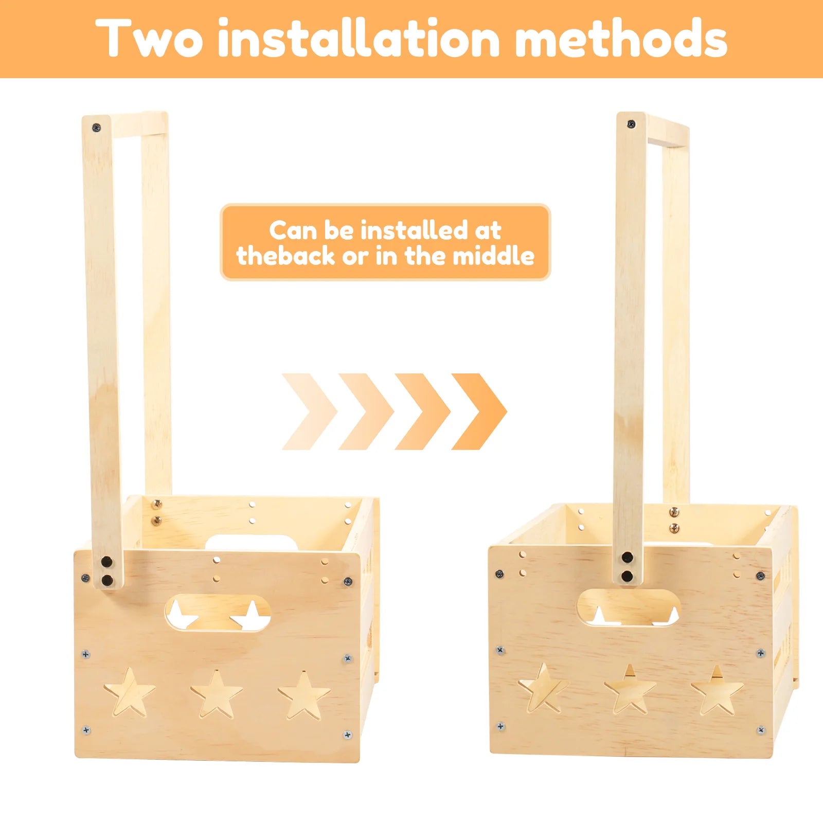 Wood Baby Shower Basket Closet Multipurpose Baby Shower Basket with organizer Baby Storage Crate Household Decorative