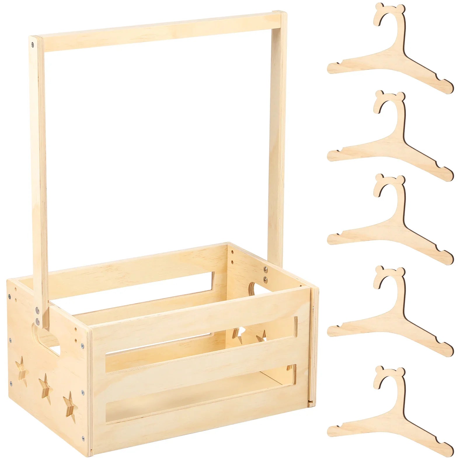 Wood Baby Shower Basket Closet Multipurpose Baby Shower Basket with organizer Baby Storage Crate Household Decorative