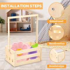 Wood Baby Shower Basket Closet Multipurpose Baby Shower Basket with organizer Baby Storage Crate Household Decorative