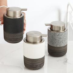 Ceramic Mousse Bottle Household Relief Pressed Dispenser